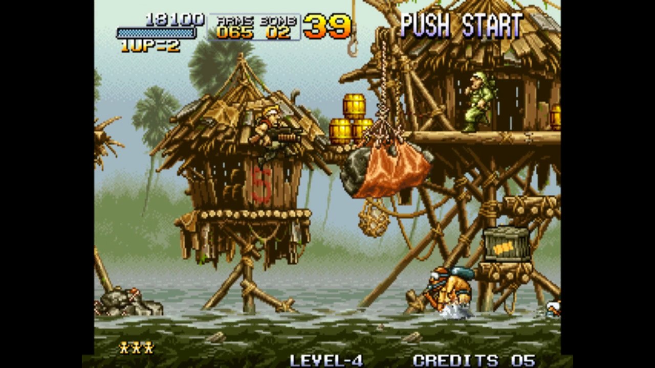 Metal Slug -Super Vehicle-001 On MAME Emulator.