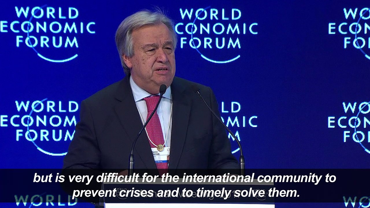 Guterres tells Davos UN needs reforms to face new challenges