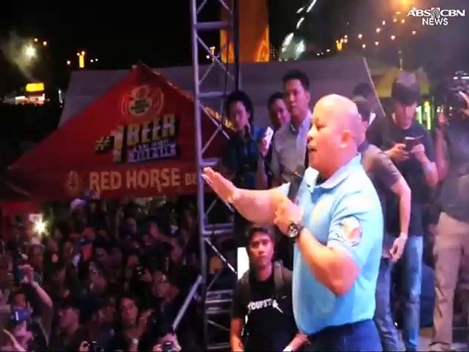 Watch: PNP Chief 'Bato' Dela Rosa makes anti-drugs pitch at rock concert