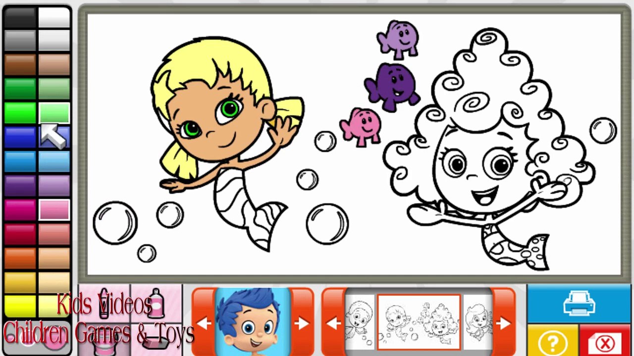 Bubble Guppies - Full Coloring Book for Kids - Painting Games - Bubble Guppies Colouring Games
