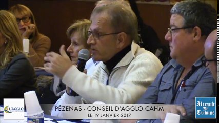 PÉZENAS - CONSEIL D'AGGLO CAHM DU 19 JANVIER 2017