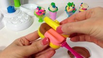 Play Doh Ice Cream Learn Colors with Frozen Treats Surprise Eggs Colours Playset Popsicles