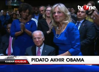 Obama 'Menangis' Saat Pidato Perpisahan