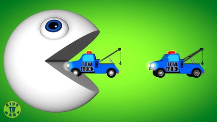 Learn Colors With Pacman For Kids -Tow Truck - Funny Learning English For Toddlers #FunnyVideos