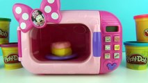 Minnie Mouse Playdoh Food Cooking Microwave Pretend Toy Cutting Fruit Velcro