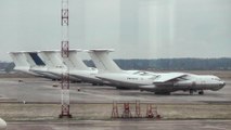 Minsk Airport, Belarus. Airside Spotting. Ilyushin il-76td, Deicing A319 (Etihad), and More
