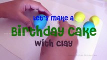 Играть день рождения дох торт для детей | играть doh праздничный торт слоеное тесто торт Макин