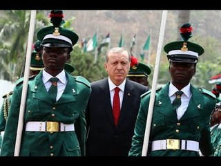 Cumhurbaşkanı Erdoğan 21 pare top atışı ile karşılandı