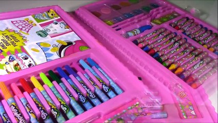 SHOPKINS Giant Art SET! Markers Crayons! Paint Cheezey B Cheeky Chocolate! Gummy Candy FUN!