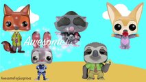 Disney Zootopia! Nick Wilde Judy Hopps Funko Pop Toys! Learn Colors! Paint and Eggs!