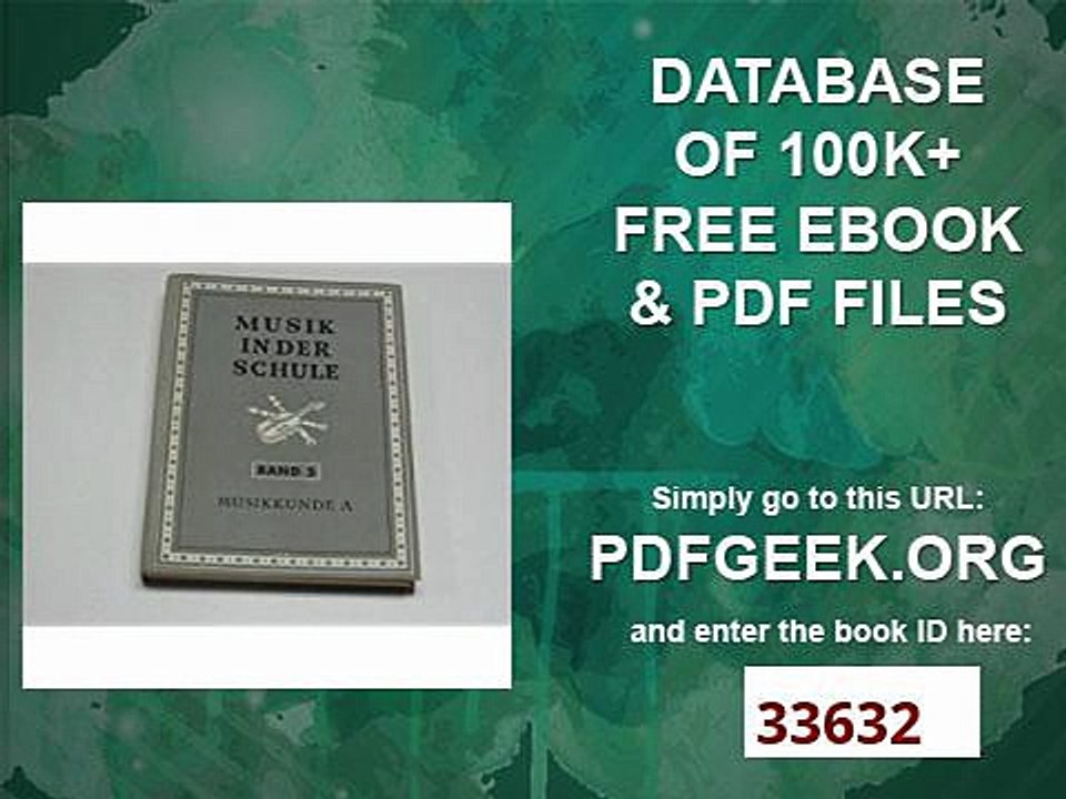 Musik in der Schule Band 5 - Musikkunde A.