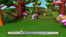 Rhinoceros Nursery Rhyme | Animal Rhymes | Nursery Rhymes With Lyrics | Nursery Rhymes 3D Animation