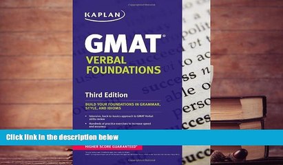 Read Book Kaplan GMAT Verbal Foundations Kaplan  For Online