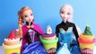 Frozen Christmas Cupcakes Decorations DIY Play Doh Cupcake Playset How To make Playdough Xmas Cakes