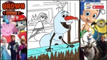 Frozen Olaf Coloring Pages and Itsy Bitsy Nursery Rhymes for Kids! All Anna FROZEN Kids Videos!