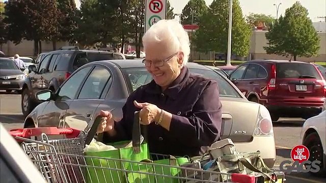 Badass Granny and her Guns Prank! - Just For Laughs Gags