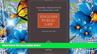 READ book English Public Law (Oxford Principles of English Law)  Pre Order