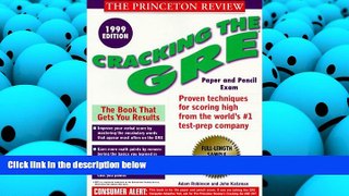 Read Book Cracking the GRE, 1999 Edition (Annual) Adam Robinson  For Kindle