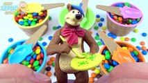 Ice Cream Cups Candy Skittles Surprise Toys Masha and the Bear Paw Patrol Robocar Poli Disney Pixar