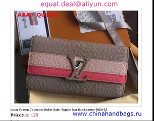 Louis Vuitton Capucine Wallet Galet Supple Taurillon Leather M62132 Replica