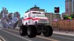 Ambulance Monster Trucks Cartoons Crushing Car | Bullet Train Crushing Monster Trucks for Children