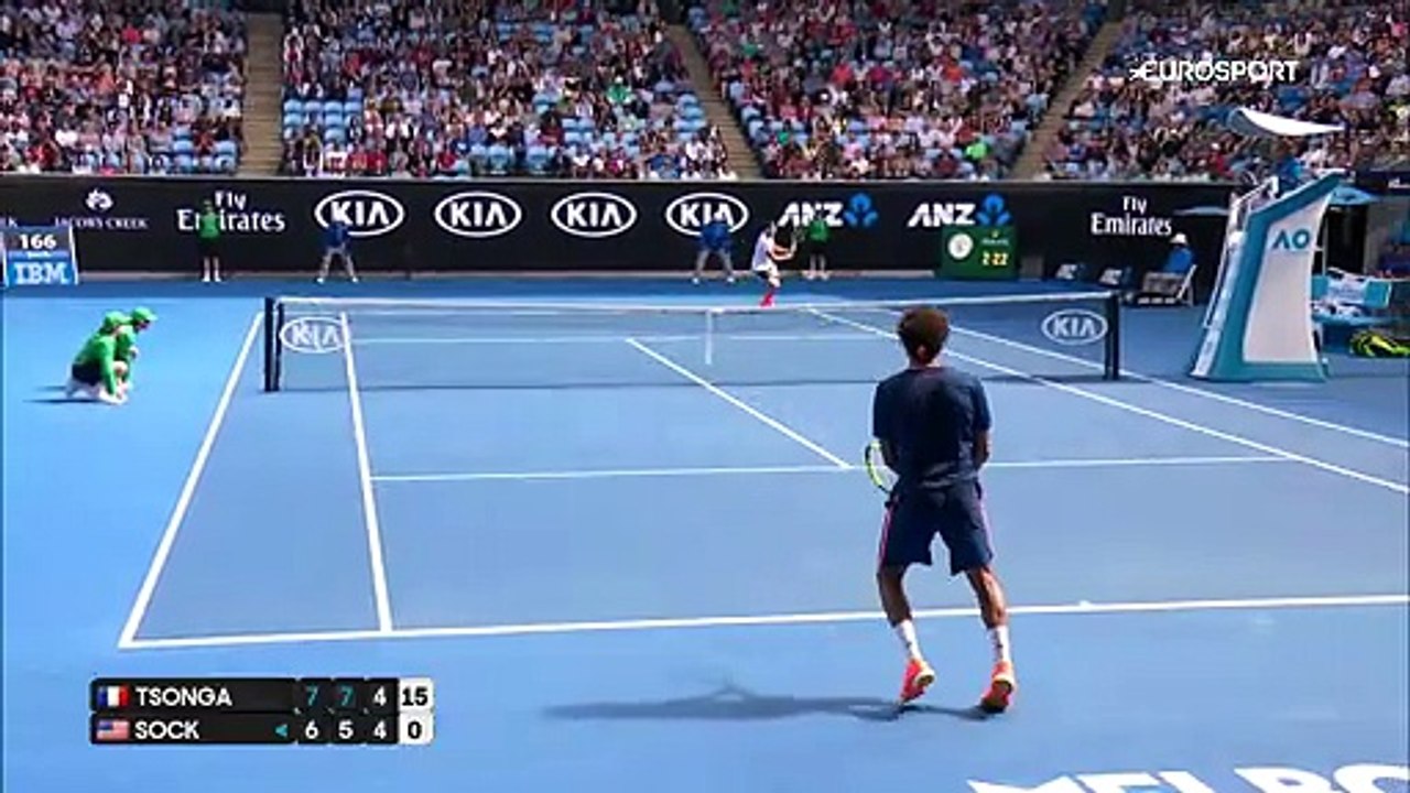 Avustralya Açık: Jo-Wilfried Tsonga - Jack Sock (Özet)