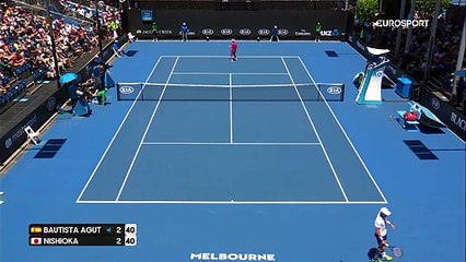 Avustralya Açık 2017: Roberto Bautista Agut - Yoshihito Nishioka (Özet)