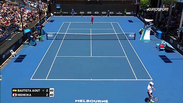 Avustralya Açık 2017: Roberto Bautista Agut - Yoshihito Nishioka (Özet)