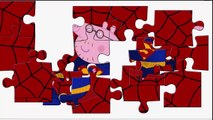 Funny puzzle with Peppa Pig Superman Family Finger || rompecabezas divertido con Peppa Pig dedo