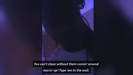 US woman arrested after taping her son to the wall