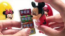MICKEY MOUSE & MINNIE MOUSE PEZ CANDY DISPENSERS COLLECTION SURPRISE EGGS DISNEY TOYS VIDEOS