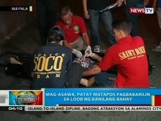 BP: Mag-asawa, patay matapos pagbabarilin sa loob ng kanilang bahay sa Maynila