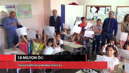 18 milyon öğrenci karne aldı