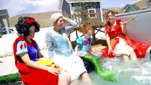 Superheroes Dancing In a Car!!! Disney Princesses Frozen Elsa and Spiderman w/ beauty and the beast