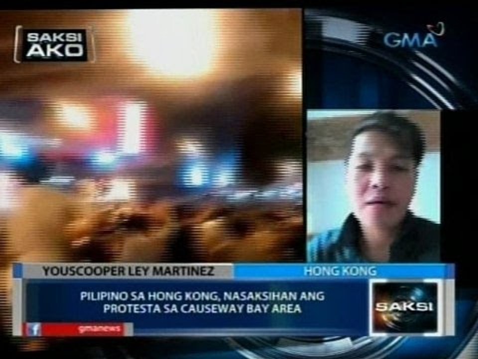 Saksi: Pilipino sa Hong Kong, nasaksihan ang protesta sa Causeway Bay Area