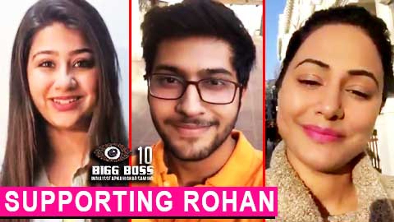 Hina Khan, Namish Taneja  TV Celebs Supporting ROHAN MEHRA  Bigg Boss 10