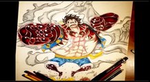 How to draw Luffy Gear 4 full drawing