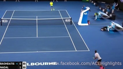 Rafael Nadal vs Marcos Baghdatis ~ Highlights AO 2017