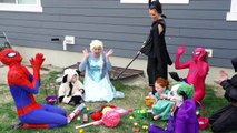 Frozen Anna Frozen Elsa vs Spiderman Hypnotized vs Maleficent vs Makeup Prank Funny Superhero Movie