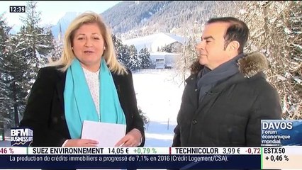 Forum économique de Davos: "Je suis très content du discours du président chinois Xi Jinping", Carlos Ghosn - 20/01