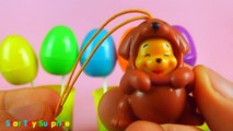 Rainbow Lollipop Surprise Eggs MINIONS WINNIE POOH