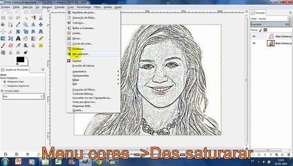 Gimp_ Foto para desenho a lapis