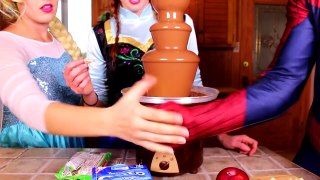 Frozen Elsa & Anna LIPSTICK CHALLENGE! w/ Spiderman Joker Maleficent Candy Villains! Superhero Fun