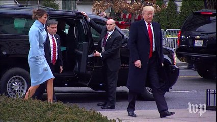 Trump family arrives for pre-inauguration church service