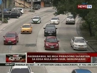 QRT: Pagbabawal ng mga pribadong sasakyan sa EDSA mula 6am-9am, iminungkahi