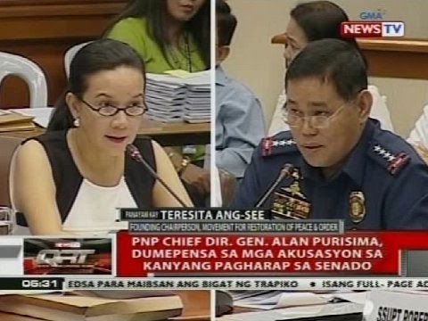 PNP Chief Dir. Gen. Alan Purisima, dumepensa sa mga akusasyon sa kanyang pagharap sa Senado