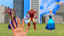 Ironman With Frozen Elsa Spiderman Captain America Hulk - Finger Family Children Nursery Rhymes