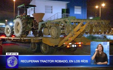 Recuperan tractor agrícola robado