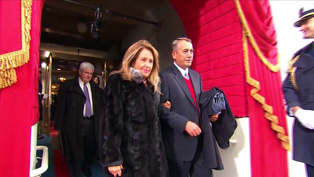 Former House Speakers Boehner and Gingrich arrive for Trump inauguration