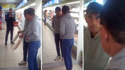 Ivre, il s’embrouille avec son reflet dans le miroir d’un supermarché